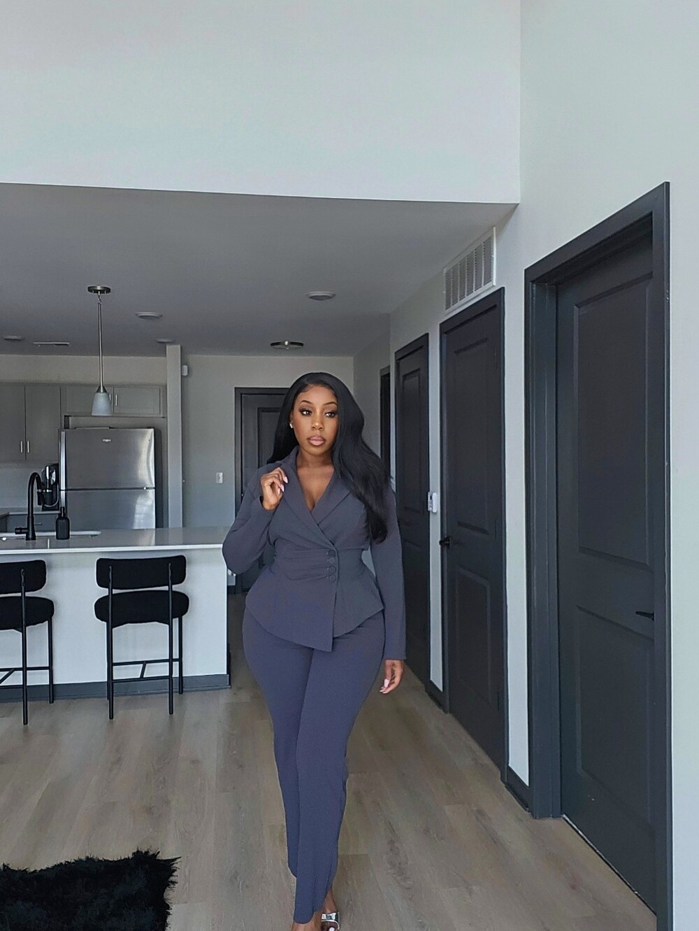 Grey Pantsuit